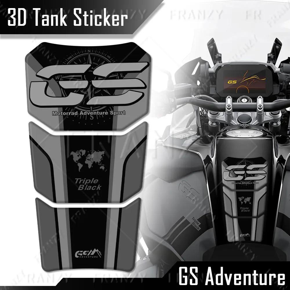 Autocollant de protection 3D pour réservoir de moto, Triple noir, 40 ans, pour R1200GS ADV R1250GS R