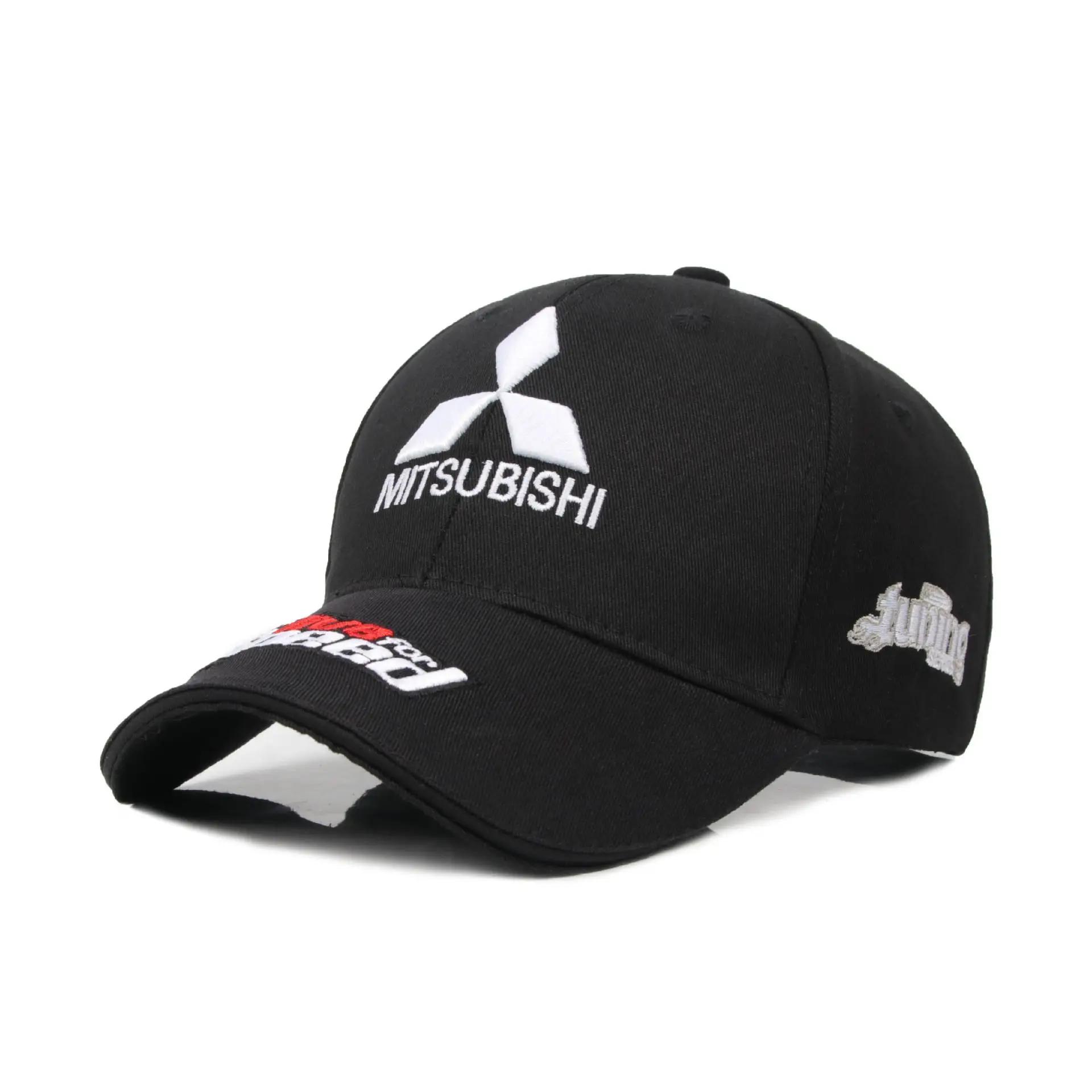 Casquette de baseball noire thème Mitsubishi Racing, casquette commémorative avec logo de voiture, p