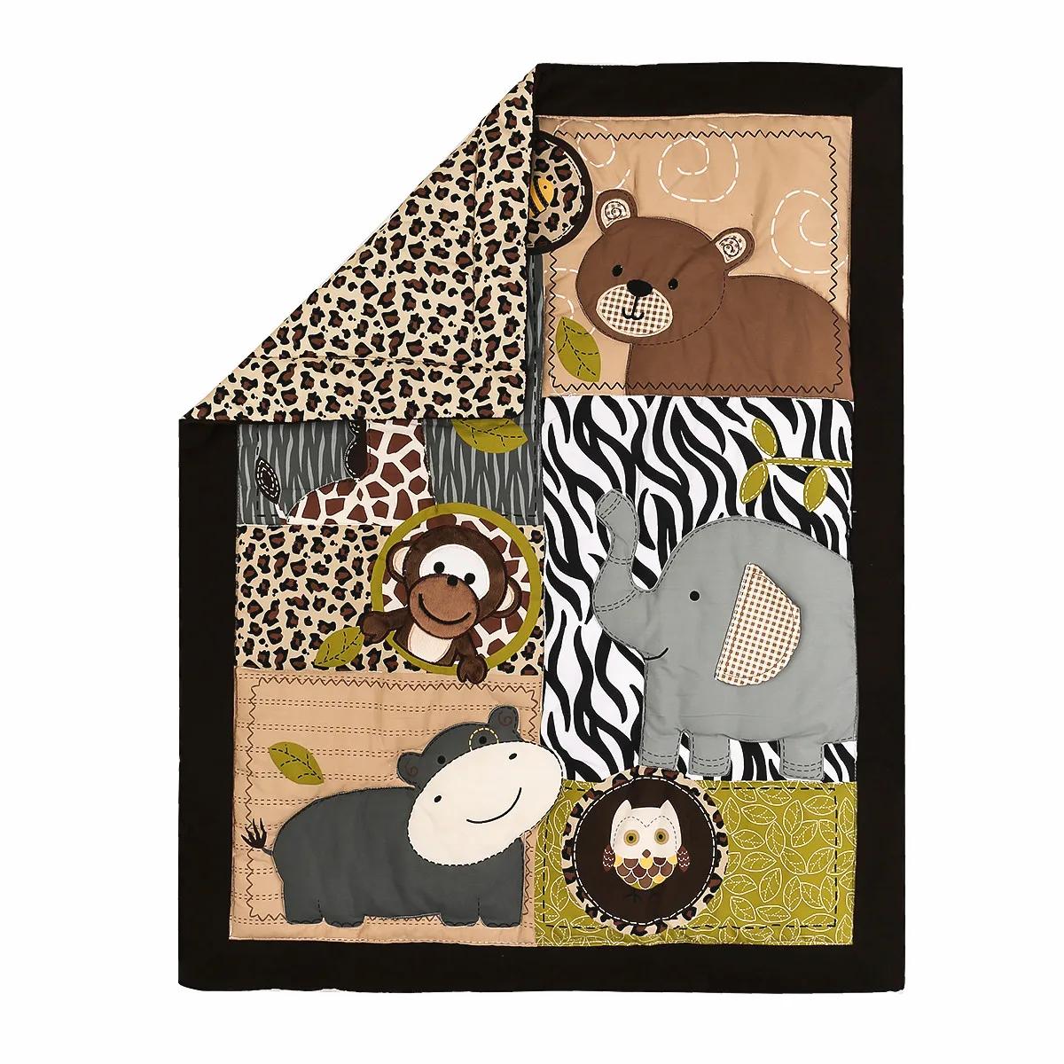 7 pièces animaux de la forêt bébé berceau ensemble de literie pépinière bébé berceau ensemble pour c