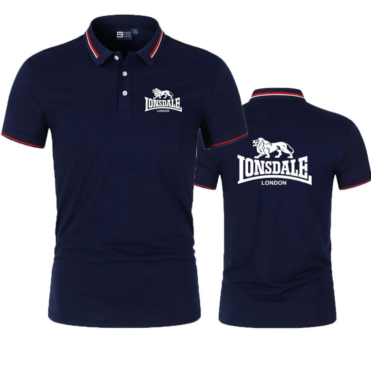 LONSDALE Polo à manches courtes pour hommes, nouveau haut décontracté de style streetwear d'été pour