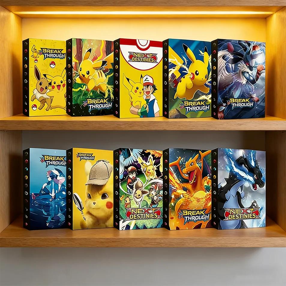 Classeur de collection Pokémon Charizard Mewtwo, protège-cartes anime, carnet pour album Pokémon, al