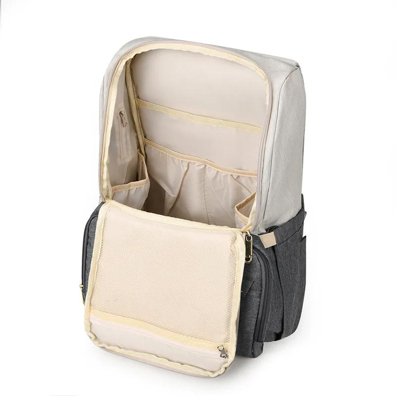 Sac de maman multifonctionnel avec coussin d'air de décompression, sac de mère et de bébé pour sorti