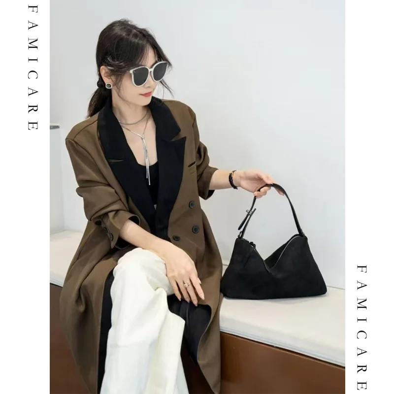 Sac à main en daim pour femmes, sac en cuir de vache souple, sac à bandoulière Unique pour dames, pr