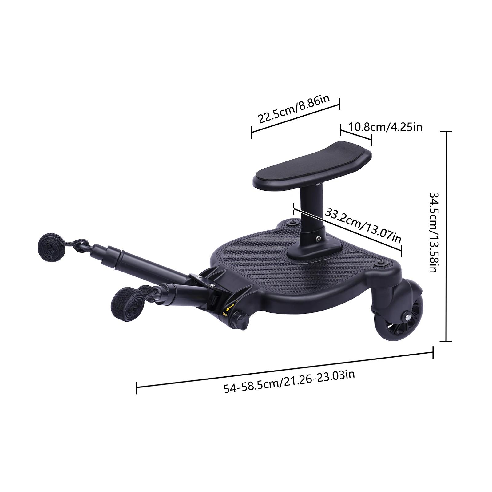 Planche universelle pour poussette 2 en 1 avec siège amovible, charge de 55 lb, PP PU EVA, réglable,