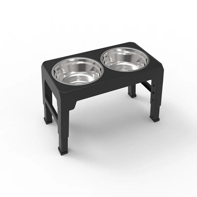 BOOTEELY-Mangeoire surélevée pour chien, support réglable, double bols en acier inoxydable, nourritu