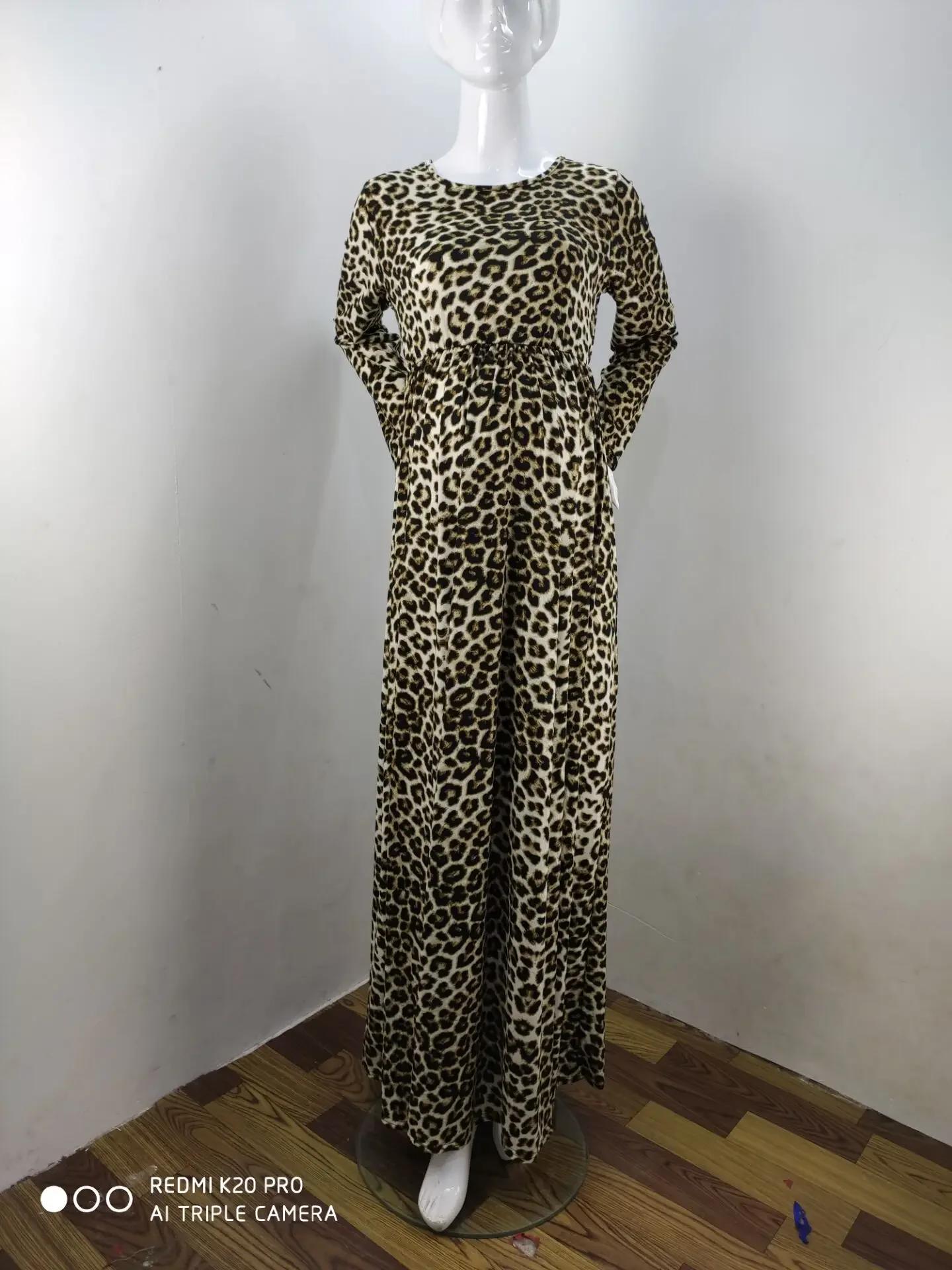 Robes de maternité Sexy à motif imprimé léopard, vêtements de grossesse à manches longues pour séanc