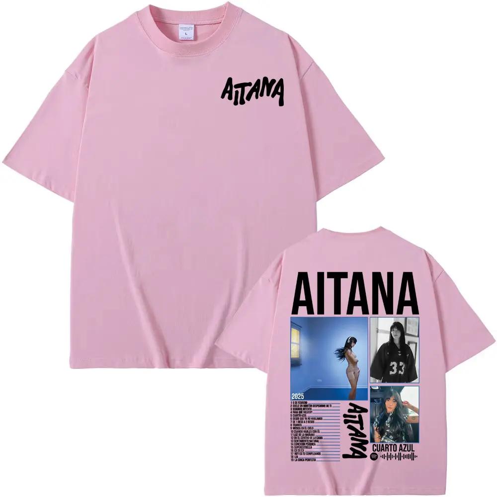 Chanteur Aitana Cuarto Azul Tour graphique t-shirts hommes femmes mode esthétique à manches courtes 