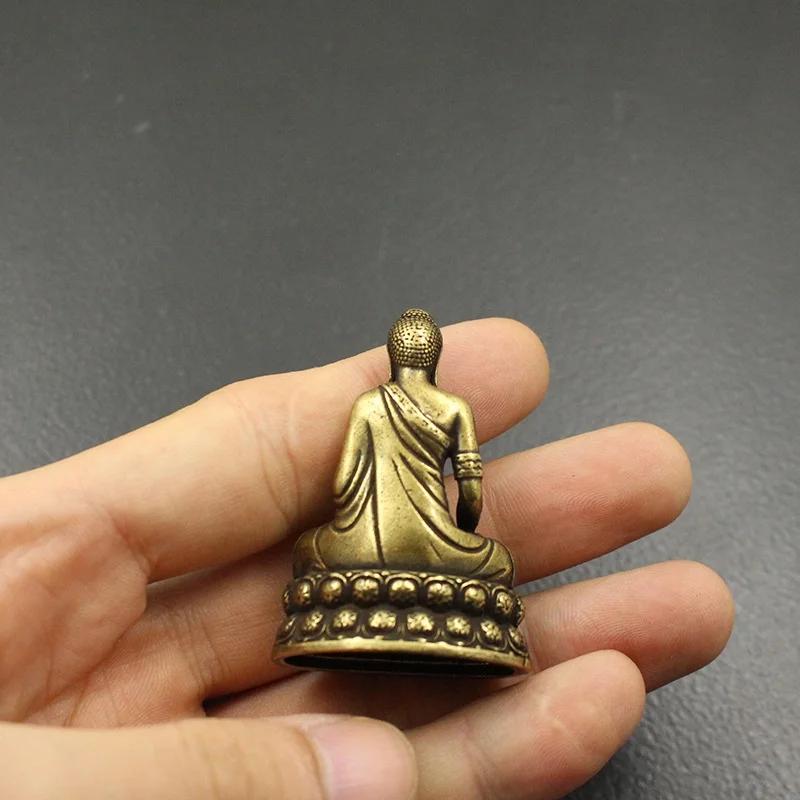 Bouddha Sakyamuni en laiton, figurine d'Auckland, l'inventaire, ornement de bureau, antique, cuivre,
