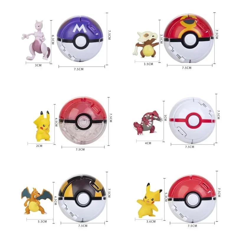 Figurine Pokeball Pokemon, boule elfe, dessin animé, Pikachu, Charizard, monstre de poche, animal de