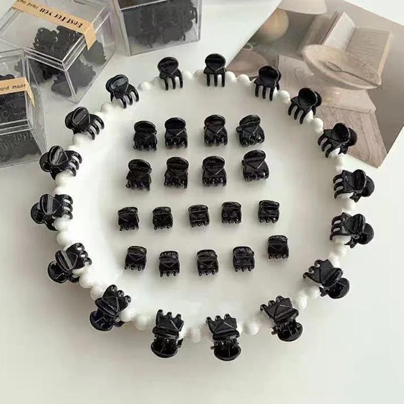 Petite pince à cheveux noire pour femmes et filles, ornement de cheveux, Mini pince à cheveux, acces
