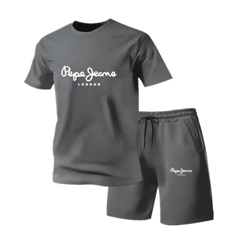 Nouvel ensemble de vêtements de sport d'été pour hommes, t-shirt à manches courtes et short, ensembl