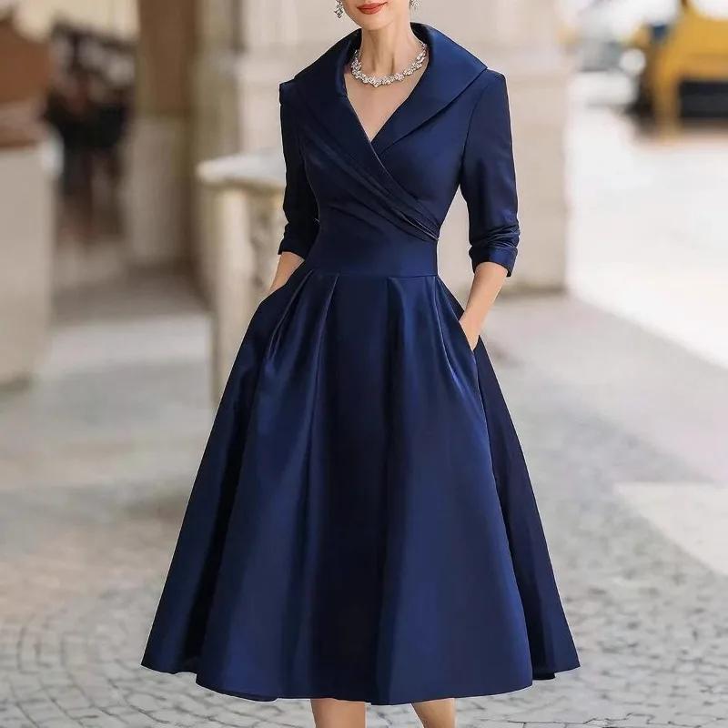 Robe longue élégante et ajustée à manches longues pour femme, style mode et tempérament, taille form