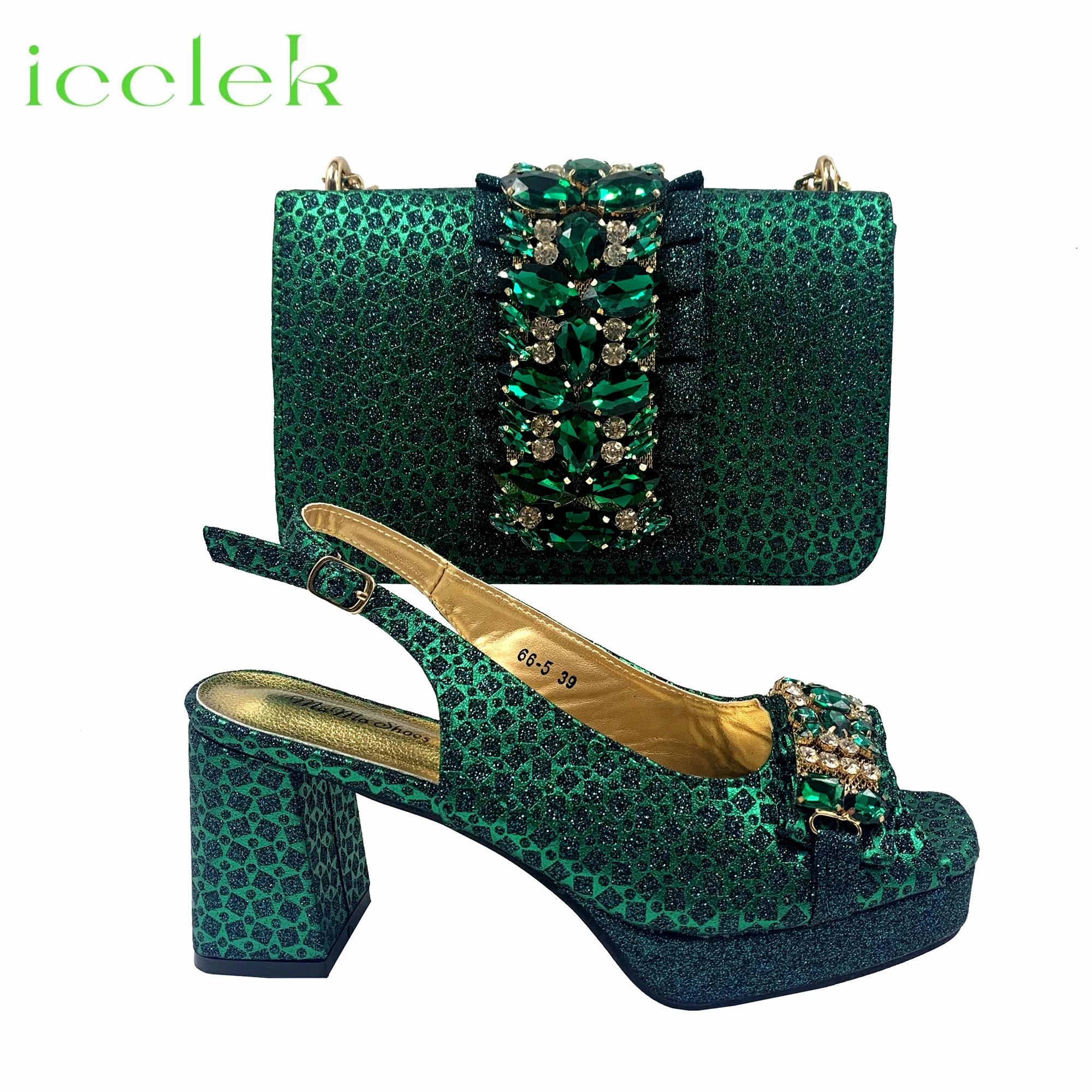 Ensemble de chaussures et de sacs assortis pour femmes, tissus synthétiques spéciaux au Design itali