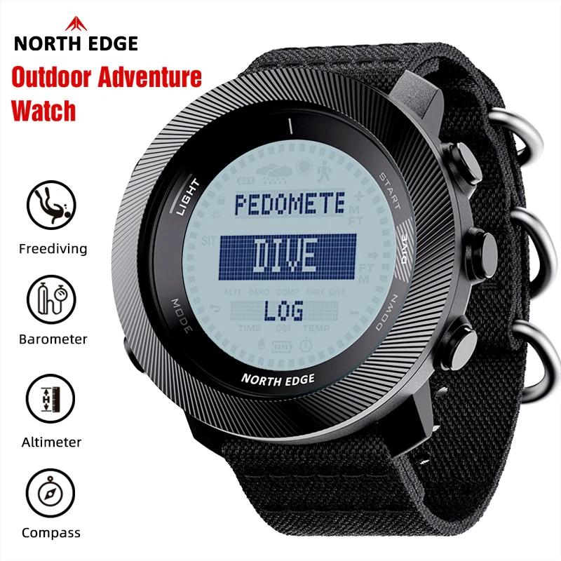 Montre numérique de plongée libre NORTH EDGE APACHE-D pour hommes, sports de plein air, natation, ét