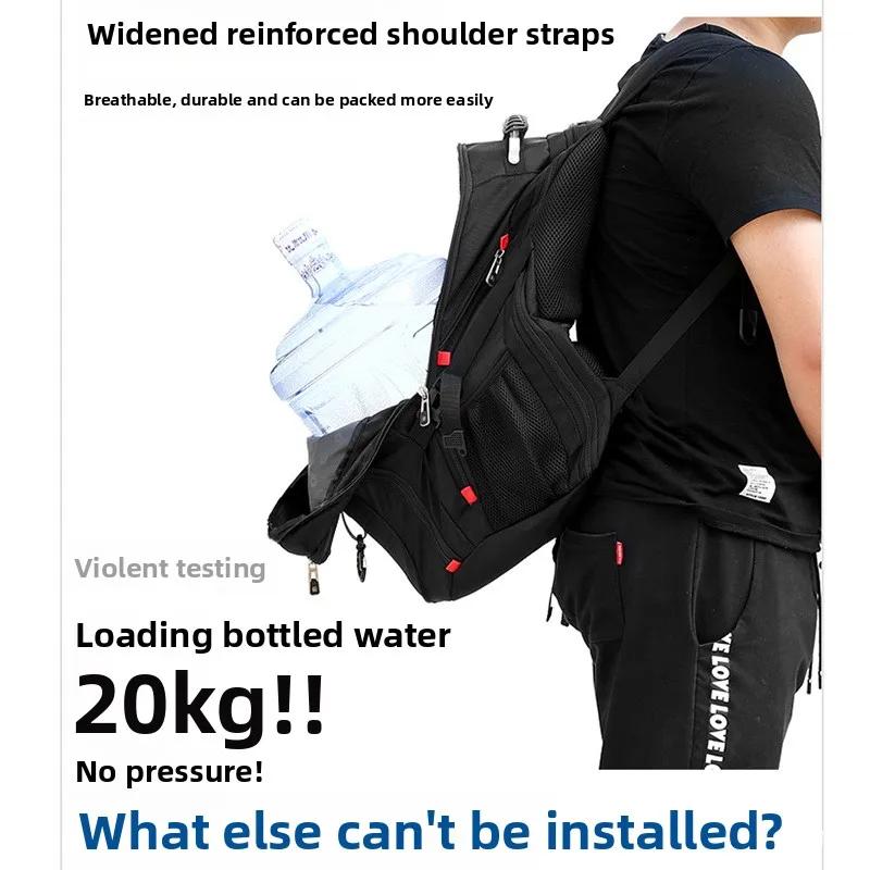 Sac à dos pour ordinateur portable en tissu Oxford imperméable de grande capacité, sac de voyage sco