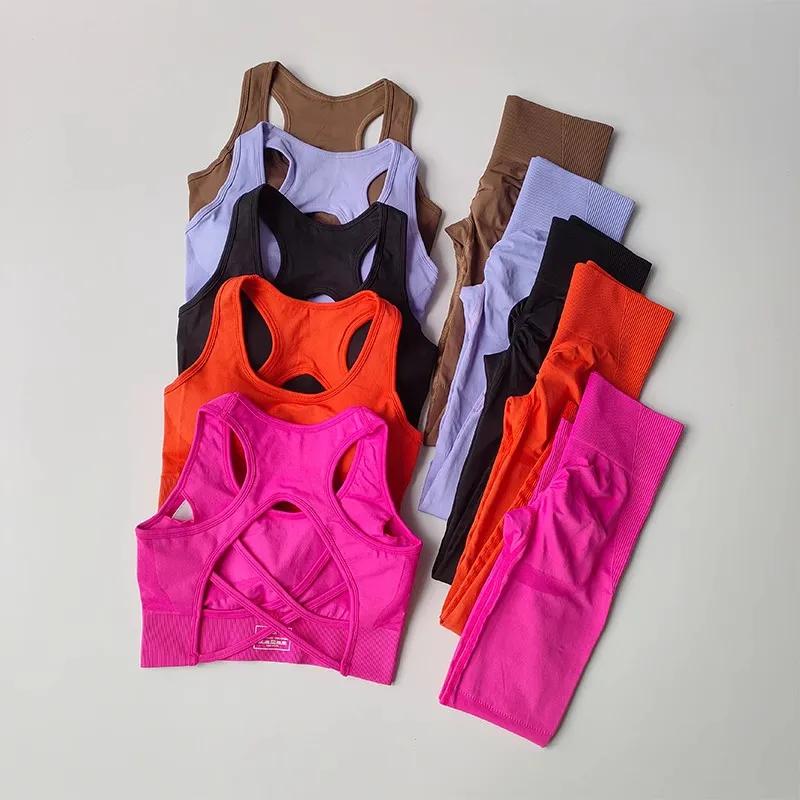 Survêtement pour femmes, combinaison de Fitness, ensembles de Yoga, vêtements de sport, soutien-gorg