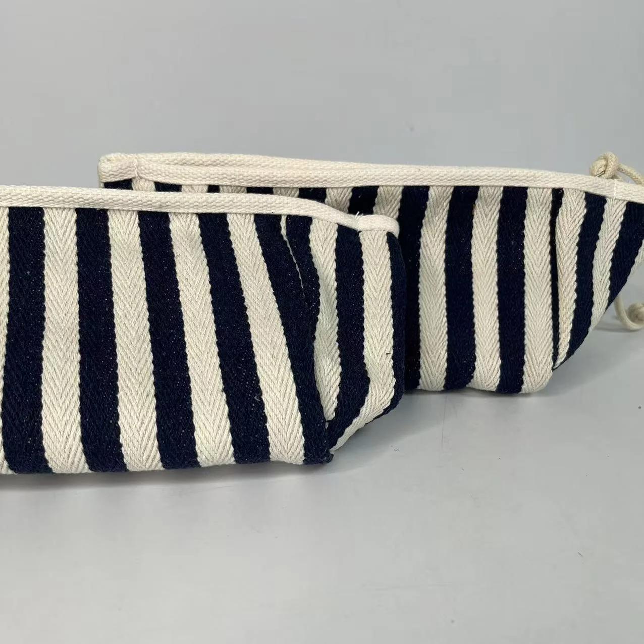 Pochette à fermeture éclair en toile imprimée zèbre – Trousse de maquillage à main et petit sac en t