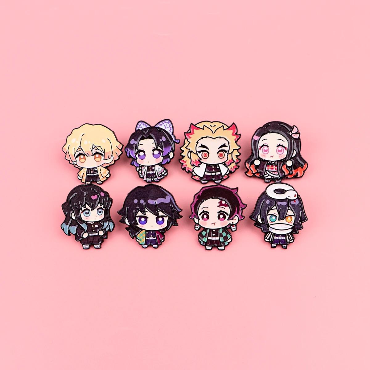Broche de dessin animé en émail pour manteau, 8 pièces, broches pour femmes, Badges à revers à la mo