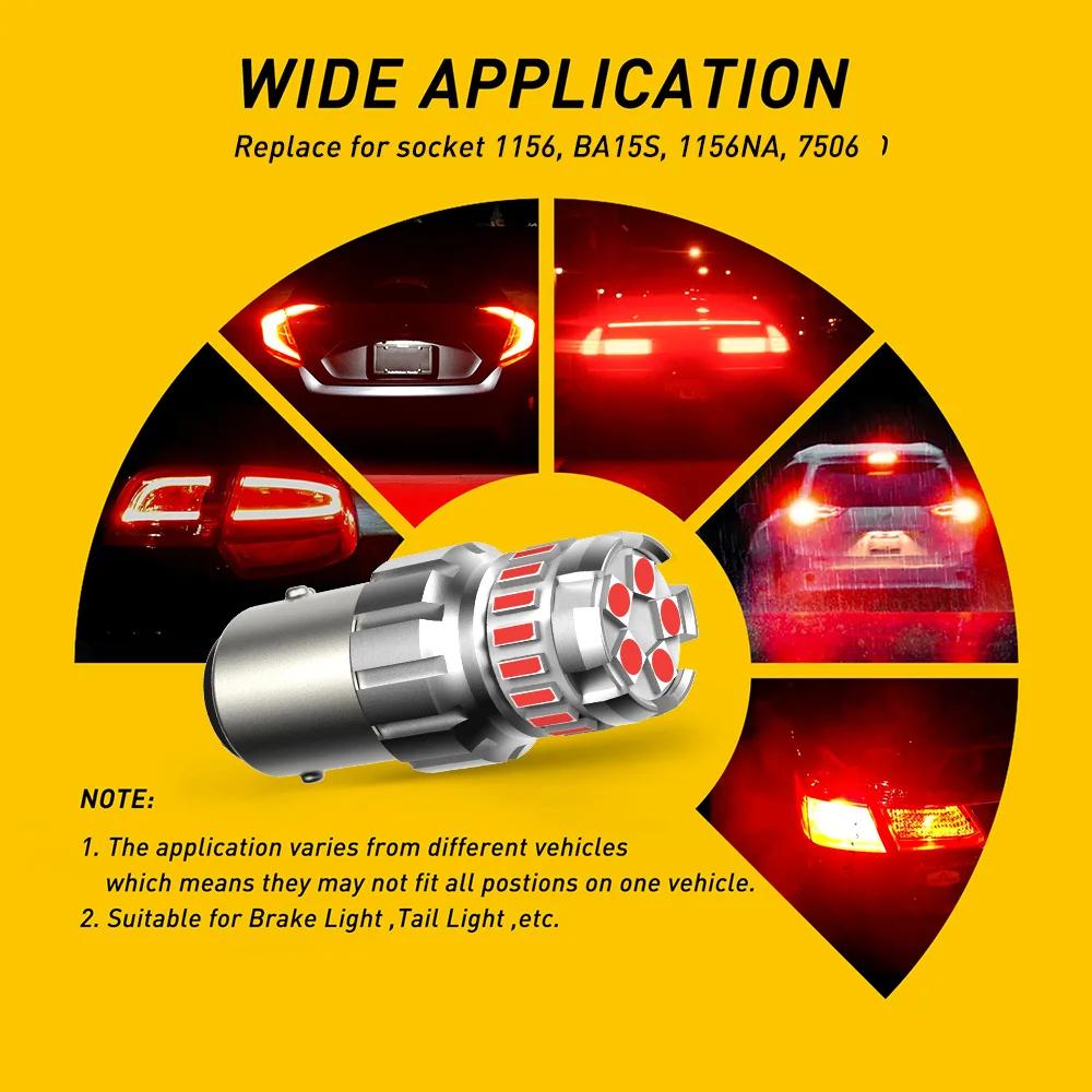 AUXITO 2X P21W BA15S LED 1156 7506 BAY15D 1157 P21/5W ampoule LED lumières de voiture Super lumineus