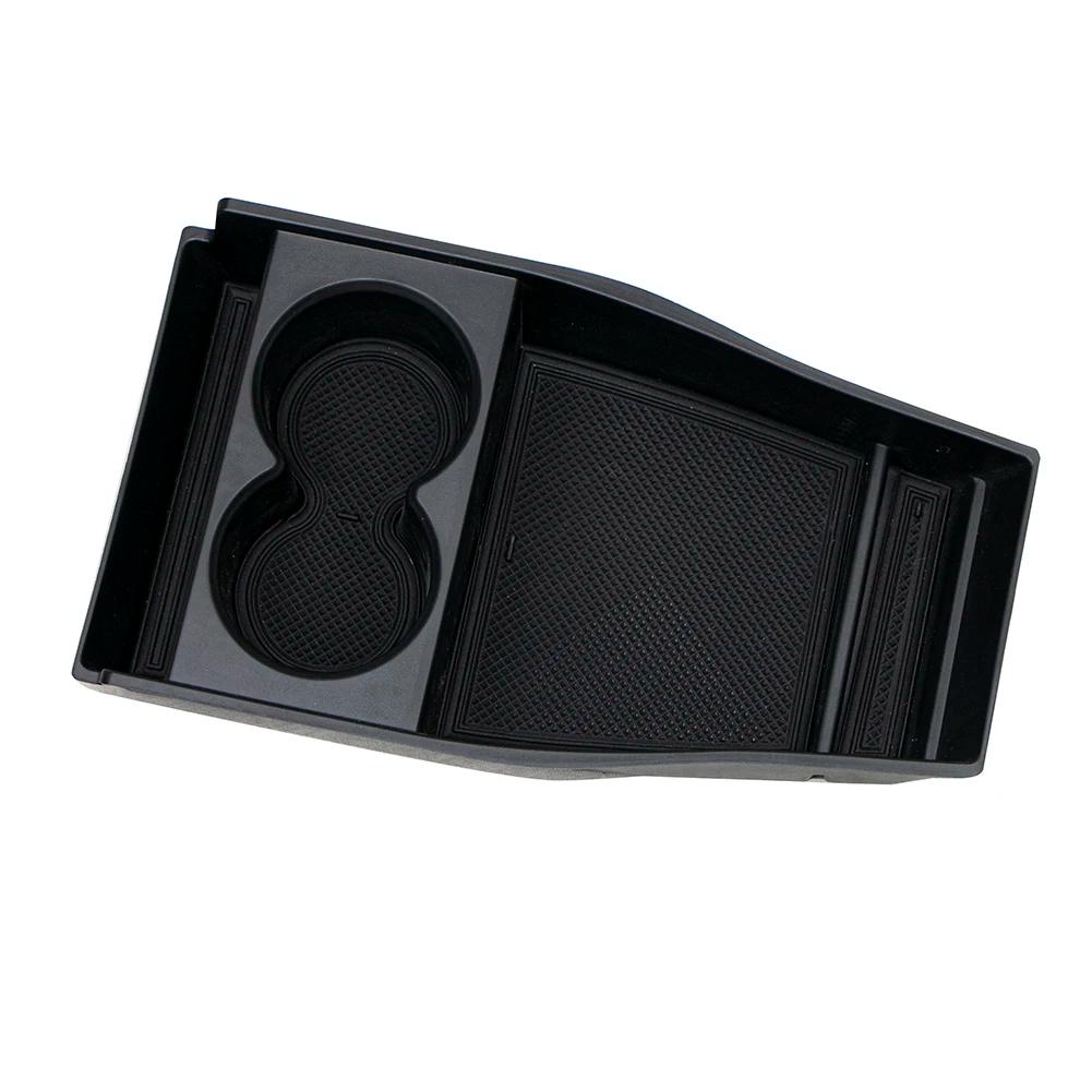 Accoudoir central noir ABS, boîte cachée, support de verre, plateau organisateur de Console pour Hyu
