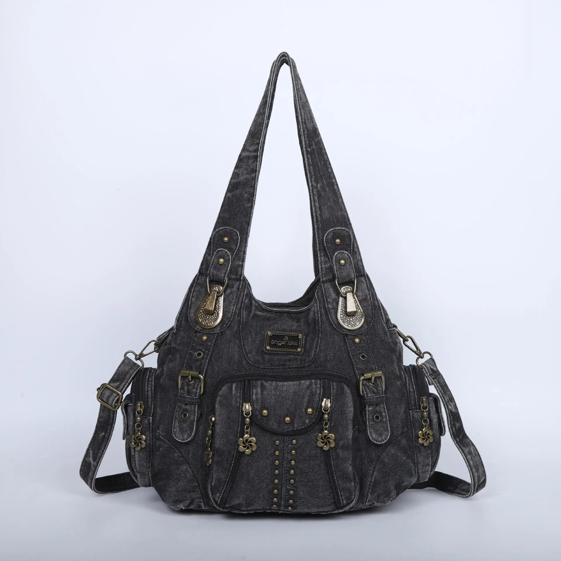 Angel Kiss – sac à bandoulière en cuir PU pour femmes, sac à main de grande capacité, sac à bandouli