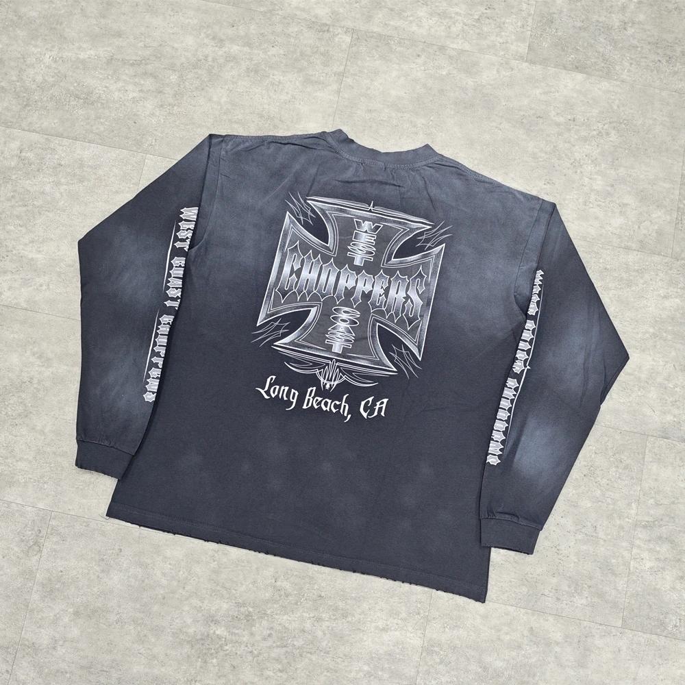 Yao mode Streetwear luxe Vintage ample Baggy haute rue Sport automne haute qualité coton à manches l
