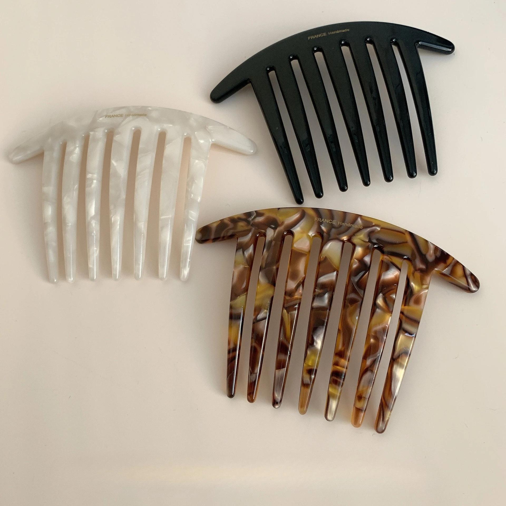 Épingle à cheveux française en forme de U, avec peigne à tête de boulette de viande, moderne, Simple