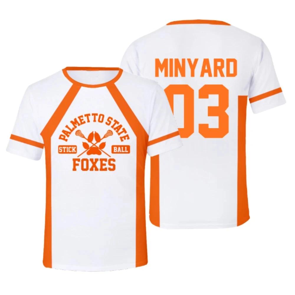 Nouveau The Foxhole Court Palmetto State Foxes crosse Jersey Cosplay WILDS MINYARD 3D T-shirt hommes