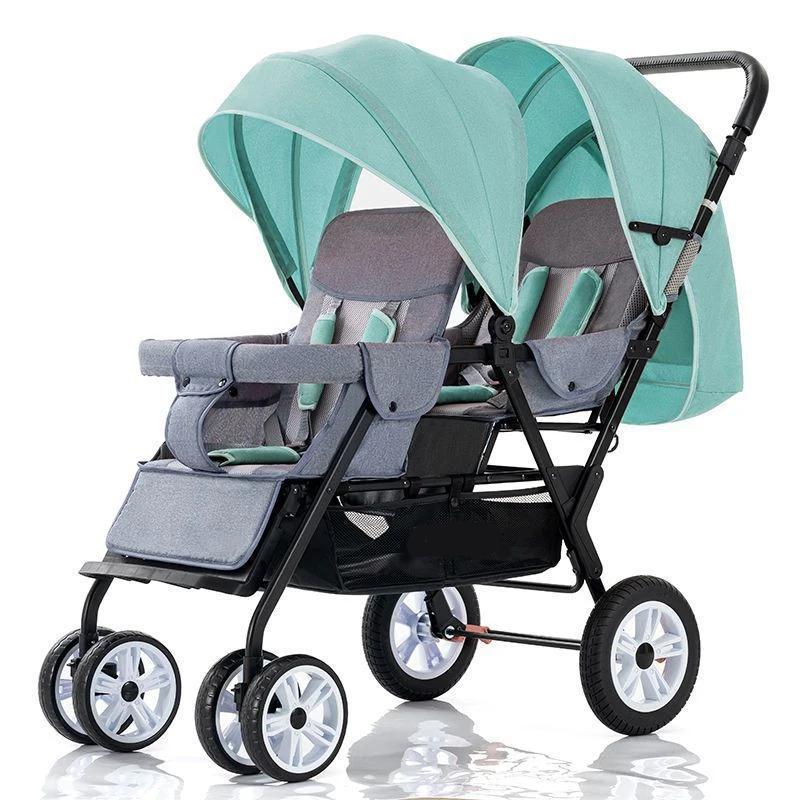 Poussette Double pour bébé Tandem, sièges avant et arrière, légère et pliable, système de voyage inc