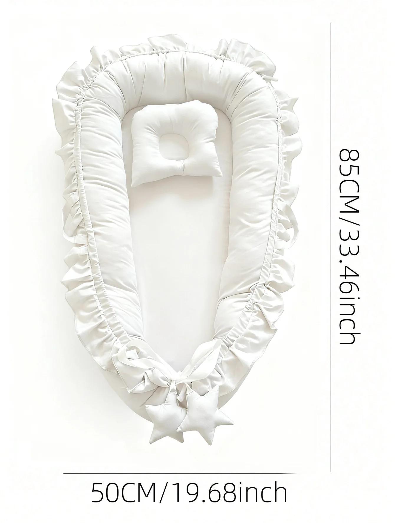 Nid de lit en coton pour nouveau-né, couffin à volants, lit de voyage, chaise longue Portable, berce
