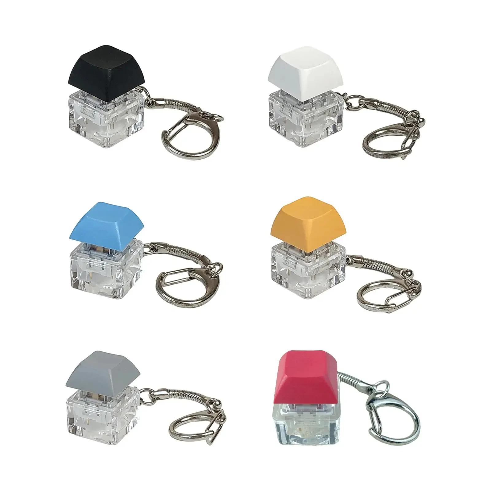 Porte-clés interrupteur à clé, testeur d'arbre, clavier mécanique, bouton Fidget, jouets pour doigts