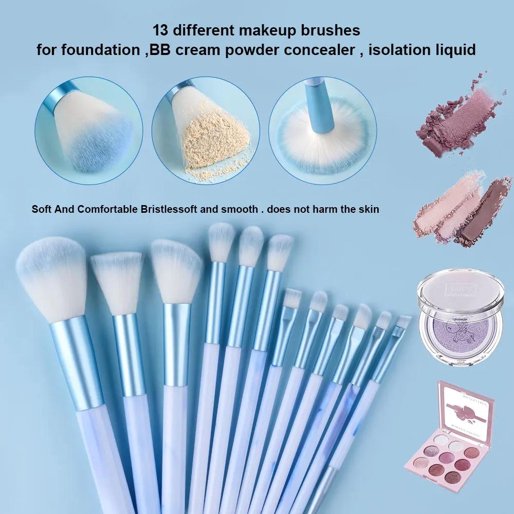 Ensemble de pinceaux de maquillage doux et moelleux pour femme, correcteur, blush adt, poudre, fard 