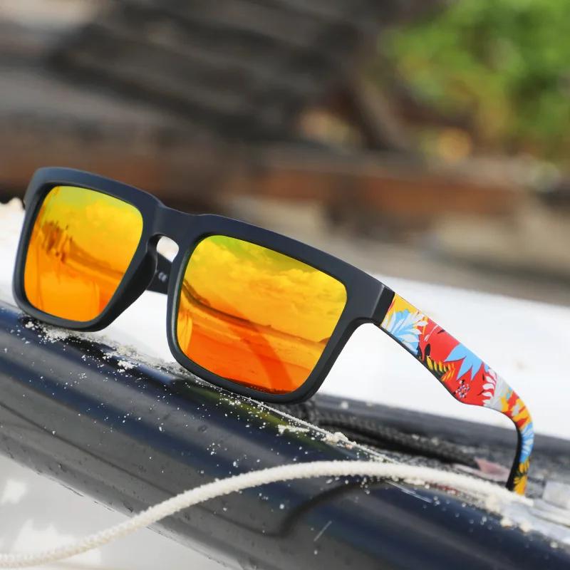 Lunettes de soleil de sport carrées 4 pièces avec motif de temple de créateur - UV400 pour hommes et