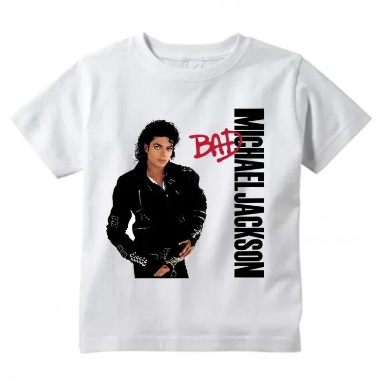 Michael Jackson graphique imprimé t-shirt Harajuku Rock mode décontracté à manches courtes col rond 