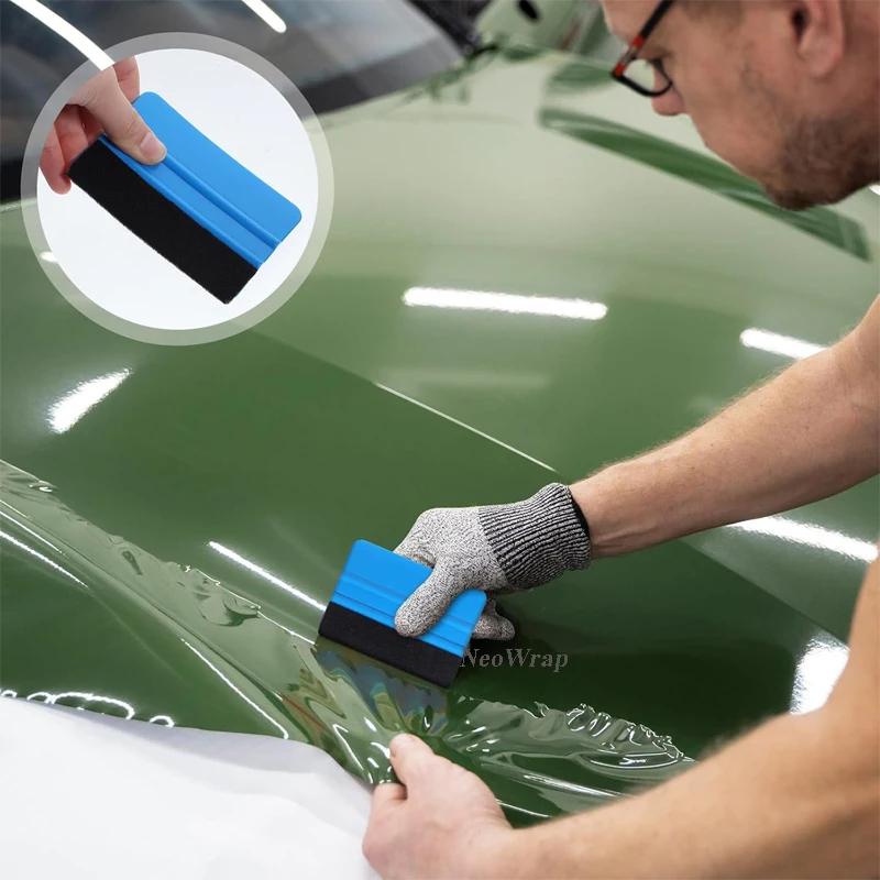 Raclette adhésive en vinyle pour voiture, outil d'emballage de teinte de fenêtre, grattoir de bord e