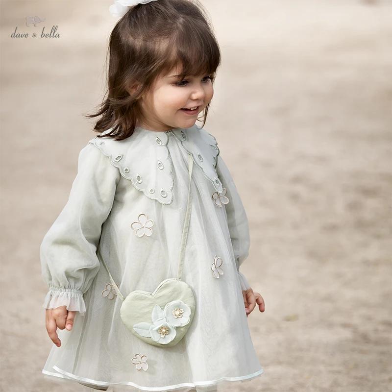 David Bella – robe de printemps pour bébé fille, tenue de princesse, à manches longues, avec porte-m