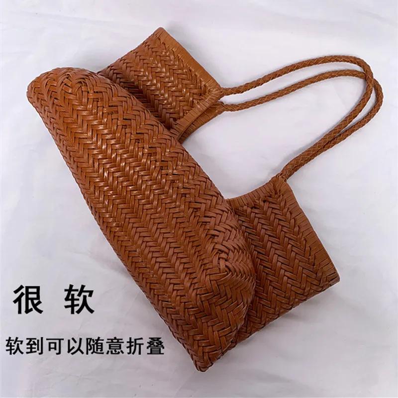 Sac à provisions en cuir de vachette fait à la main pour dames, grand fourre-tout vintage, sacs à ma