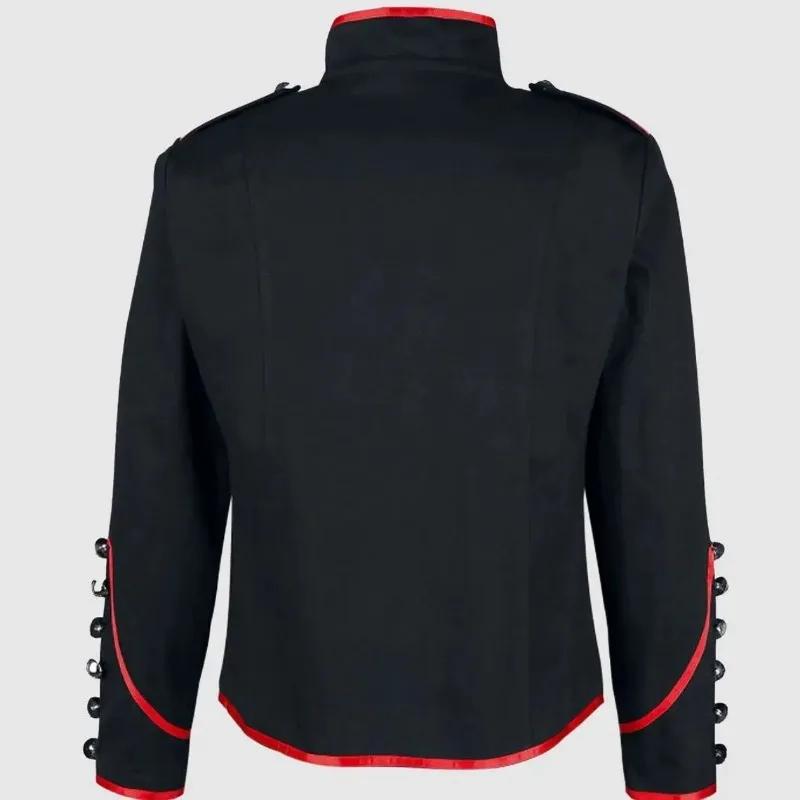 Vestes militaires gothiques pour hommes, Steampunk, veste vintage médiévale, redingote rock à col mo