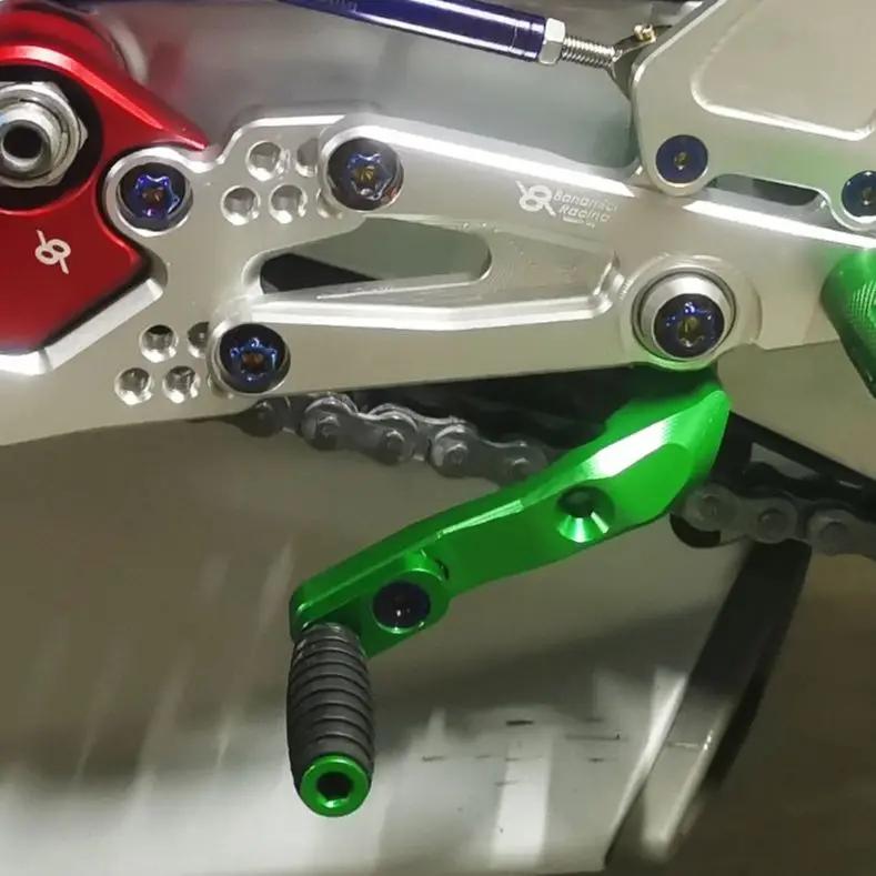 Repose-pieds de levier de frein de changement de vitesse de moto, pédales pour Kawasaki Honda Ducati