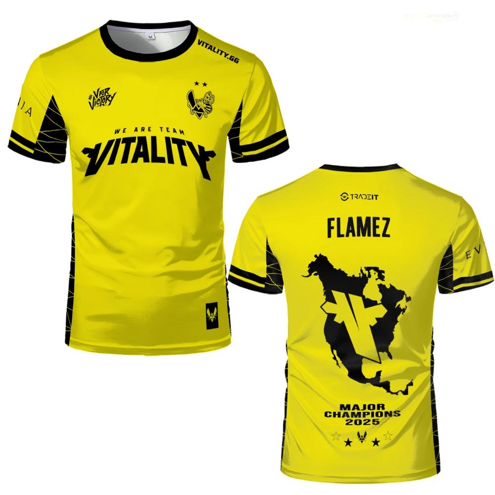 2025 CS2 Austin Major Team Vitality Uniforme commémoratif Fan Jersey ZywOo Formation T-shirt respira