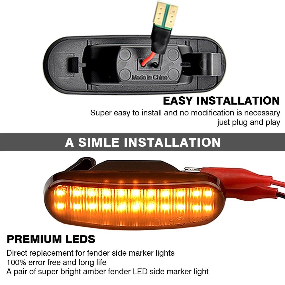 Clignotant LED dynamique, marqueur latéral, lampe répéteur pour Fiat Panda 169 Grande Punto Inkl Evo