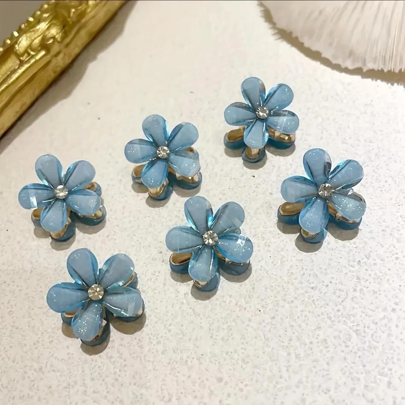 Pinces à cheveux en forme de fleur pour enfants, barrettes décoratives en fausse perle, accessoires 