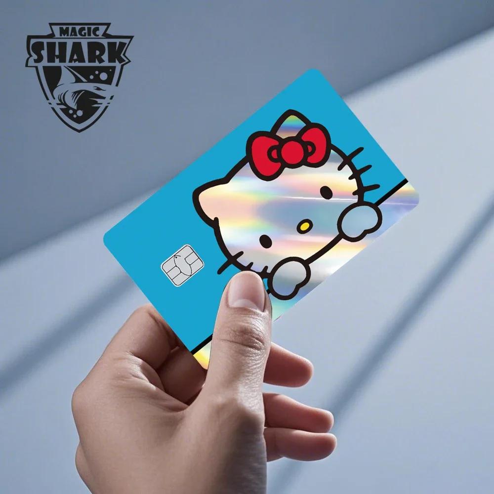 Offre spéciale Hello Kitty Kuromi holographique Laser Film brillant peau couverture autocollant pour
