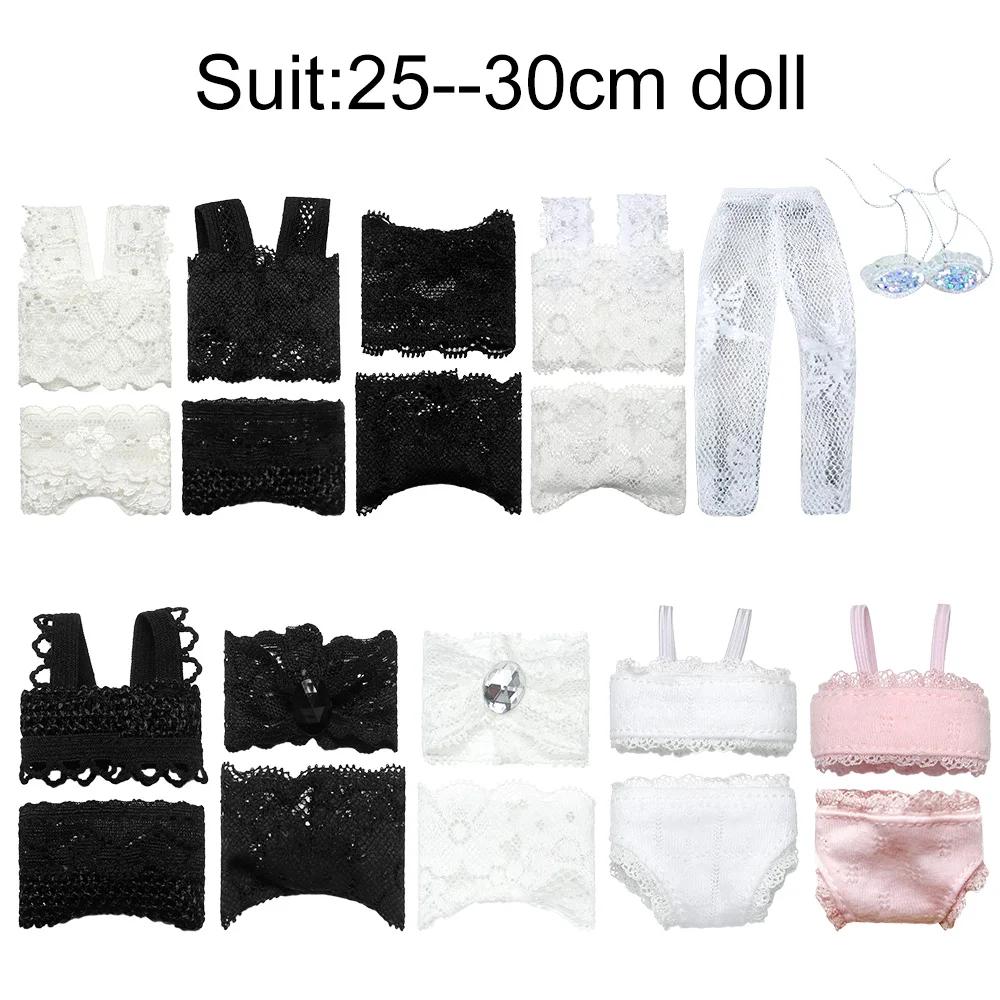 Ensemble de sous-vêtements en dentelle douce pour poupées Blythe 1/6 BJD, culotte de soutien-gorge e