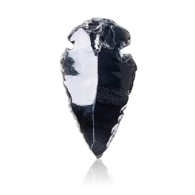 Quartz obsidienne en forme de flèche naturelle, 3 pièces, cristal d'esprit maléfique, décoration de 