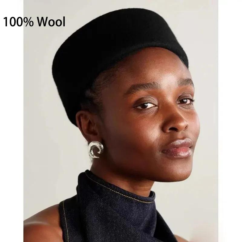 Paris chapeaux pour femmes 100% laine béret dur femmes feutre Camel automne hiver chapeau Fedora fas