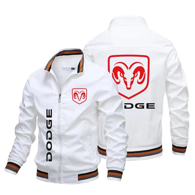 Dodge Logo Cars Summer nouvelle veste bomber décontractée pour hommes, ultra-fine, à fermeture éclai