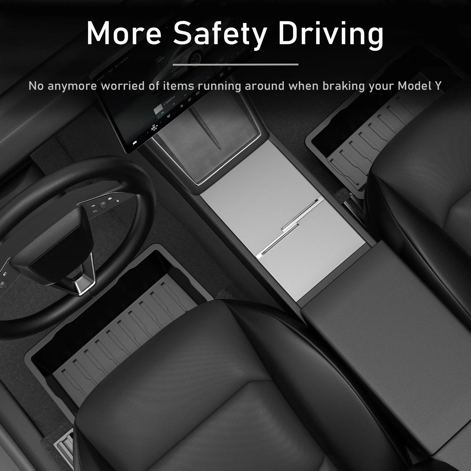 Boîte de rangement sous le siège pour Tesla modèle Y Juniper 2025, bacs organisateurs de Console cen