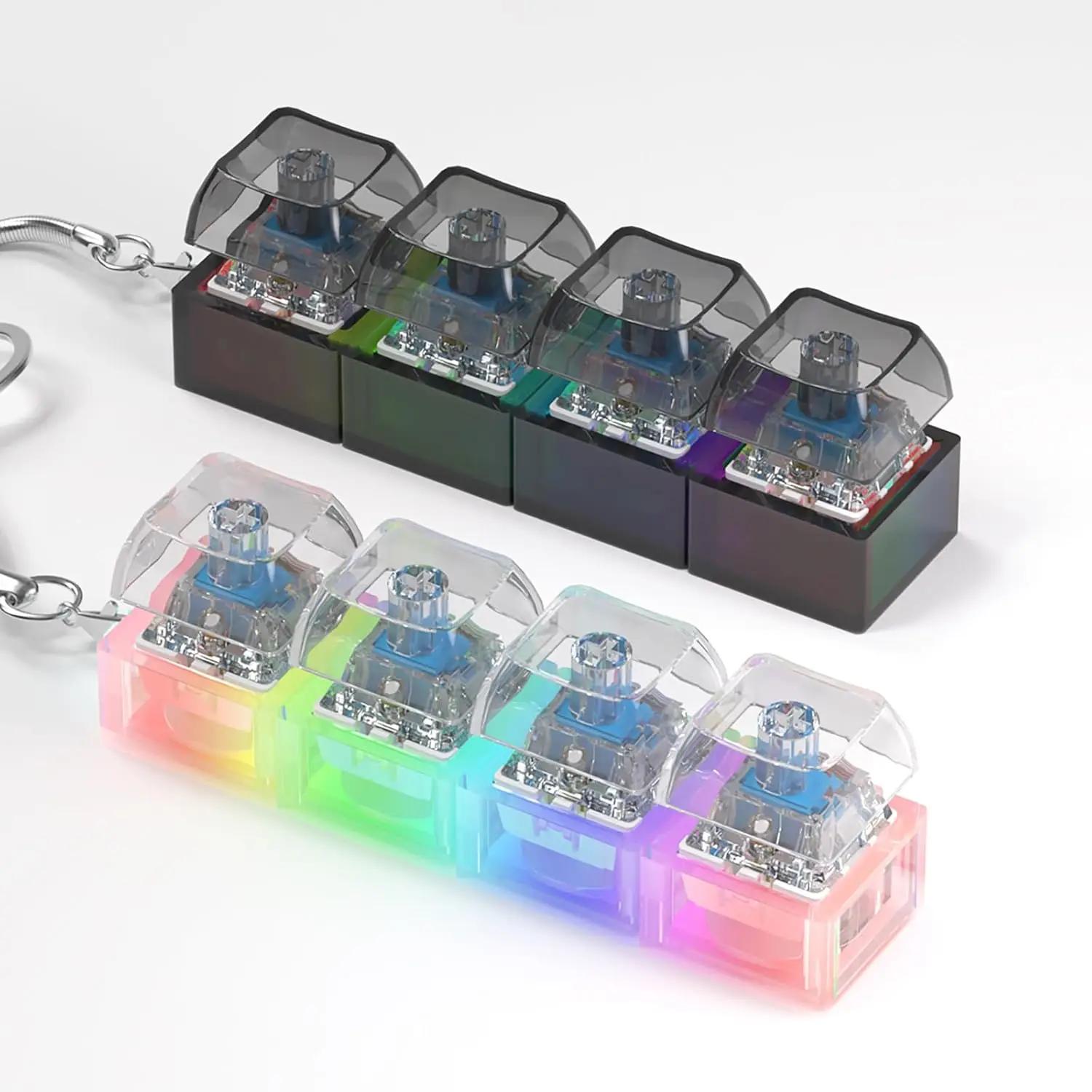 Porte-clés clavier LED, jouet Fidget pour adultes, Fidget Clicker, décompression, Gadget anti-Stress
