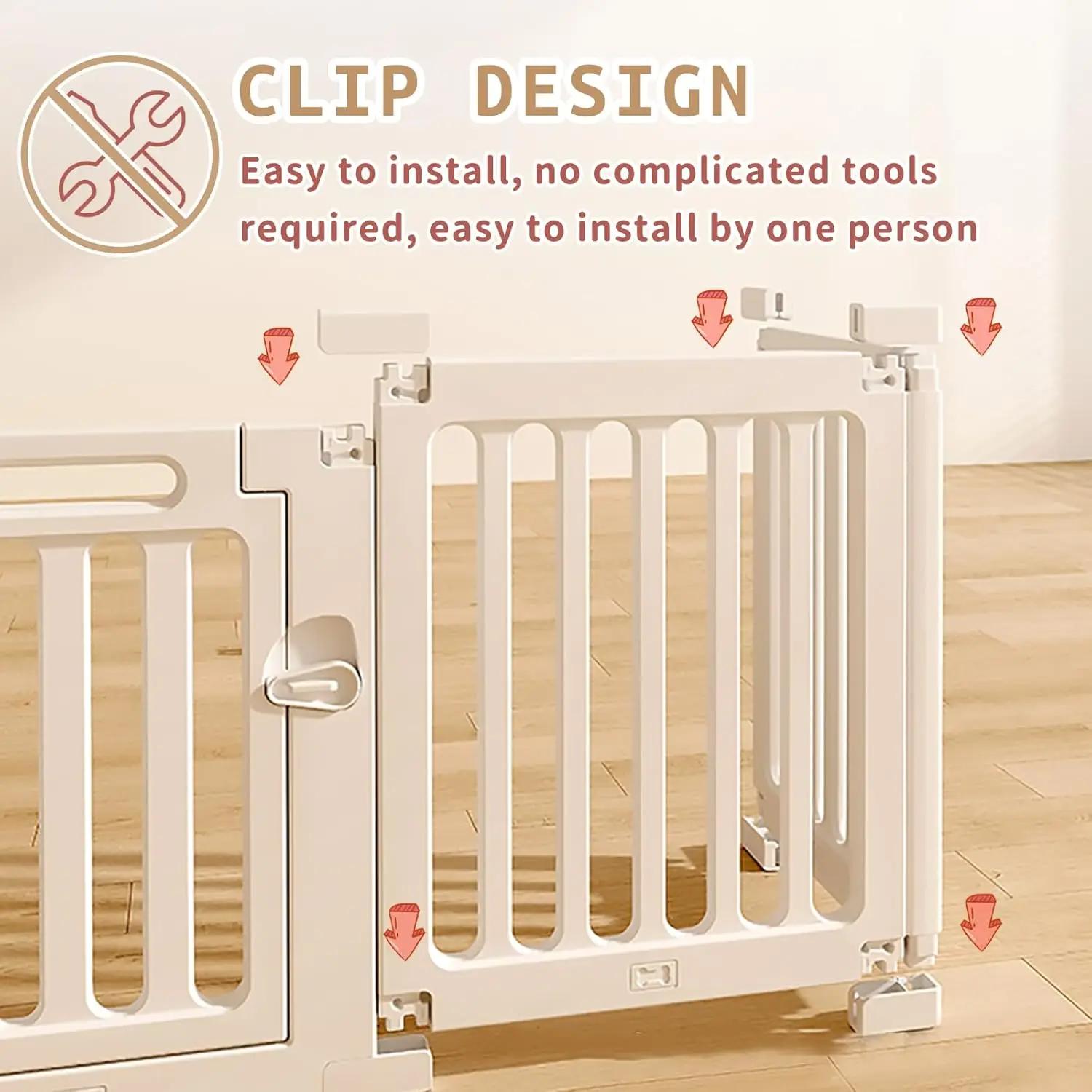 Parc bébé et enfant en bas âge, porte de sécurité pour clôture bébé, parc bébé pour intérieur et ext